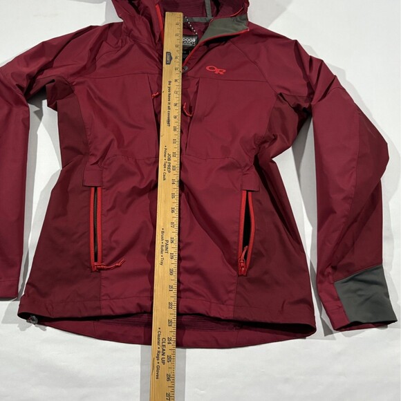 Outdoor Research San Juan Zip Shell Hoodie Windbreaker Jacket Red Womens Sz XS - Picture 4 of 10